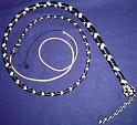 5ft Black and White 8 plait Custom Classic American Bullwhip A